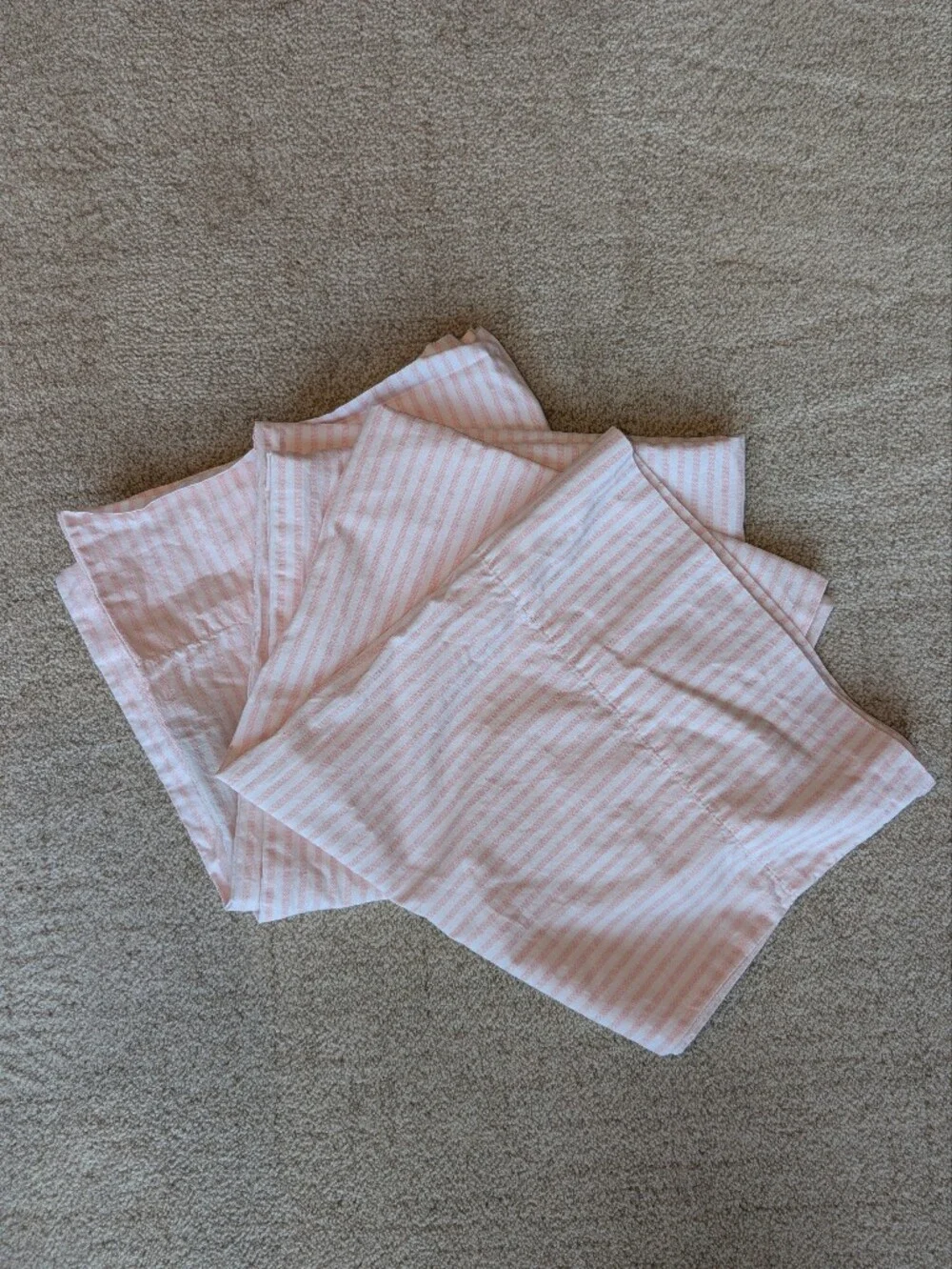 Laura Ashley Cotton Pink Stripe King Pillowcases - Set of 2